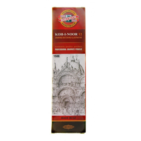 Карандаш чернографитный KOH-I-NOOR 1500/2B б/ласт, Чехия