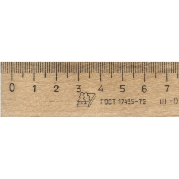 Линейка деревянная 20см,ЛП-200,С-05