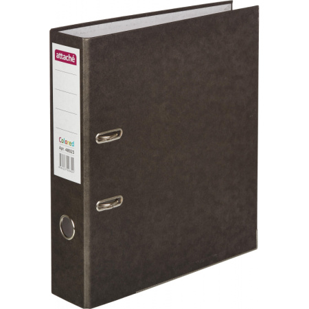 Папка-регистратор ATTACHE Colored 12734/20451, 75мм, черный,бум/бум