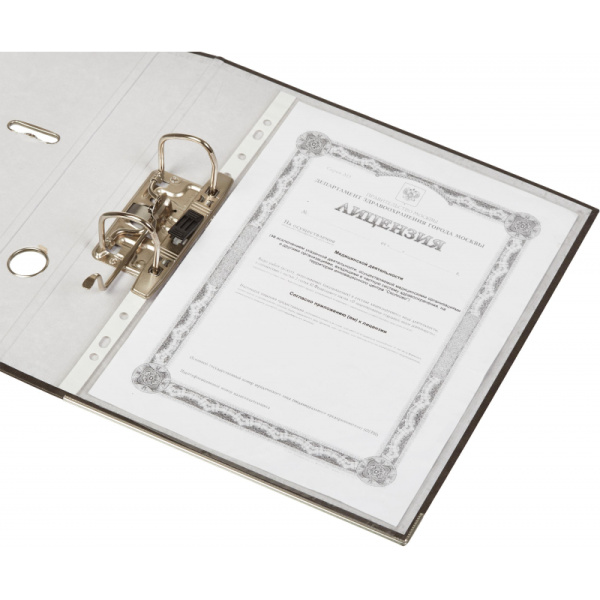 Папка-регистратор ATTACHE Colored 12741/20456, 50мм, черный,бум/бум