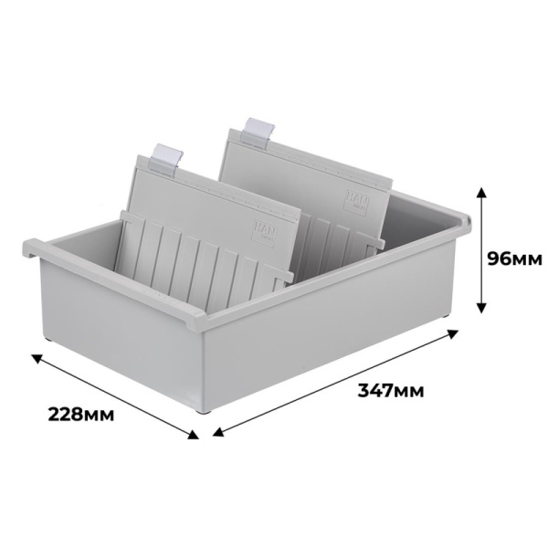 Картотека для карточек А5 на 1300шт HAN открытая '955/0-11