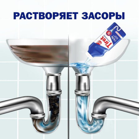 Средство для прочистки труб TIRET гель 1л