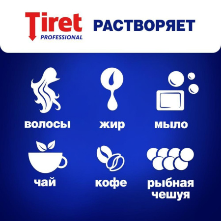 Средство для прочистки труб TIRET гель 1л