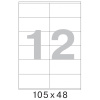 Этикетки самоклеящиеся 105х48 мм/12 шт. на листе А4 (25л.)