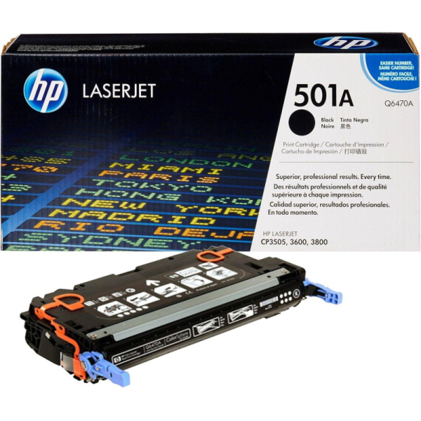 Картридж лазерный HP 501A Q6470A чер. для CLJ CP3505/3600