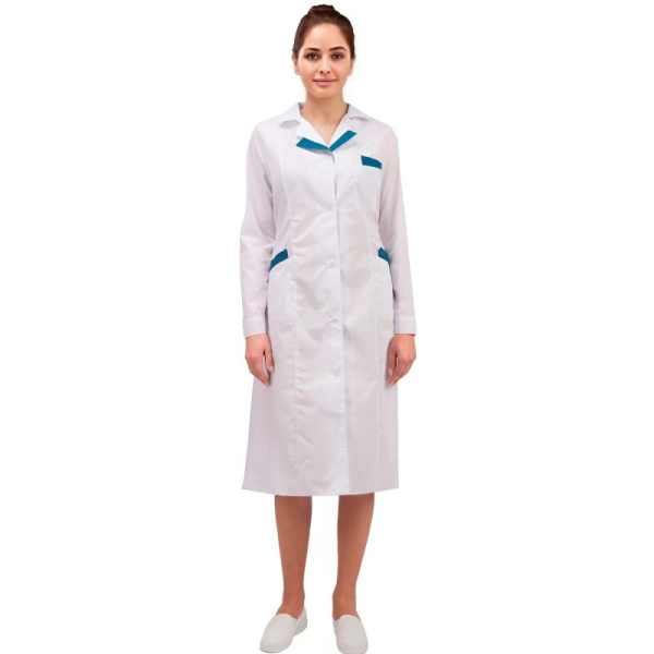 Халат для медицинского персонала м01-ХЛ женский (р.60-62) 158-164