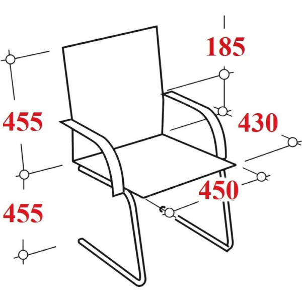Конференц-кресло FA_SAMBA Silv к/з чёрный DO350/орех