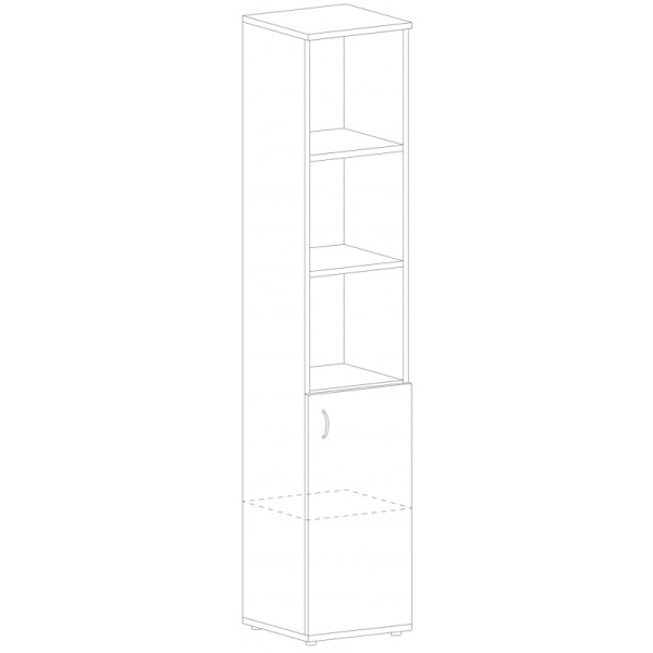 Шкаф -колонка SL Imago полузакр.СУ-1.1 пр.орех (СУ-1,Д-3Пр)