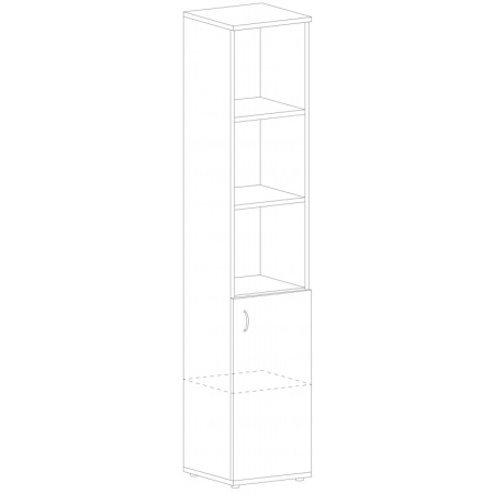 Шкаф -колонка SL Imago полузакр.СУ-1.1 пр.орех (СУ-1,Д-3Пр)