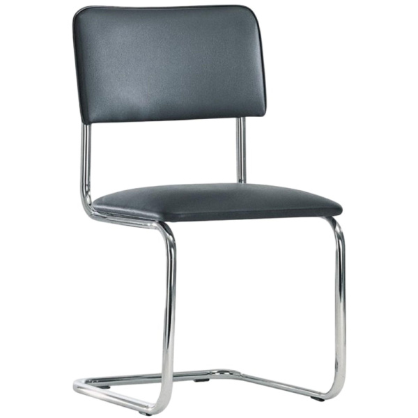 Стул UP_конференц Silwia каркас хром, к/з черный Z11