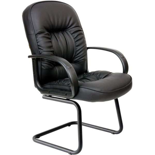 Конференц-кресло VT_Конференц CH416-V полозья, ЭКОкожа черная