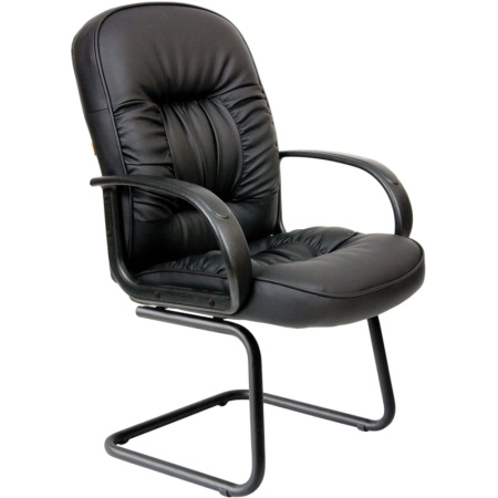 Конференц-кресло VT_Конференц CH416-V полозья, ЭКОкожа черная