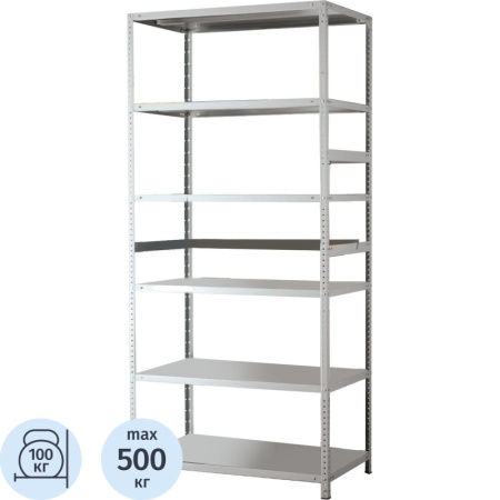 Стеллаж металлический ПРАКТИК MS 6 полок 1000х400х2200