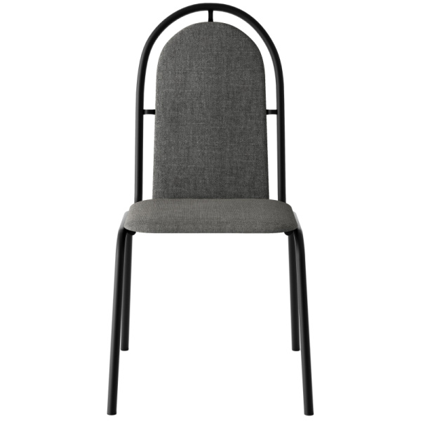 Стул UD_Селена (СМ-7/23) каркас черный, ткань серая Т-08