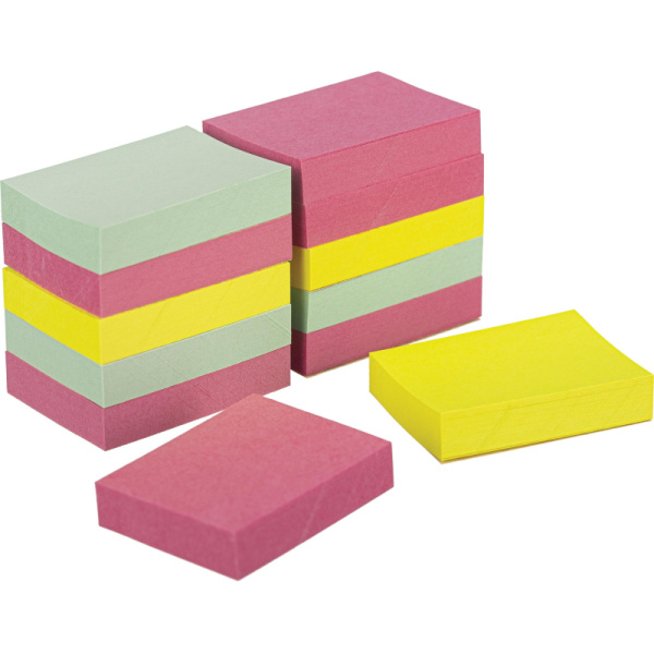 Стикеры КОМУС с клеев.краем 38х51 неон.цвета 12 блоков