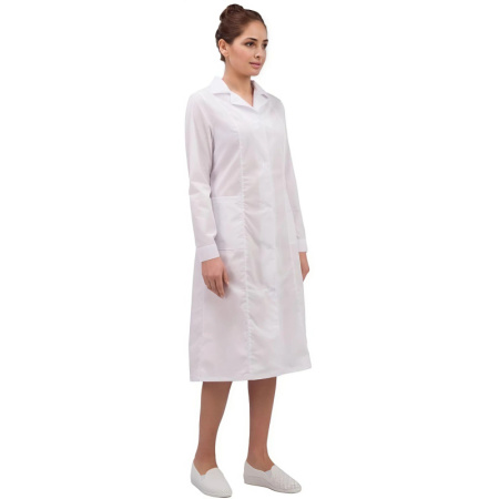 Халат для медицинского персонала жен. м04-ХЛ цв.бел. (р.56-58) 158-164