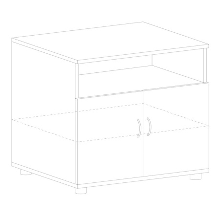 Тумба ЭКО . под оргтехнику 1205 (871) орех