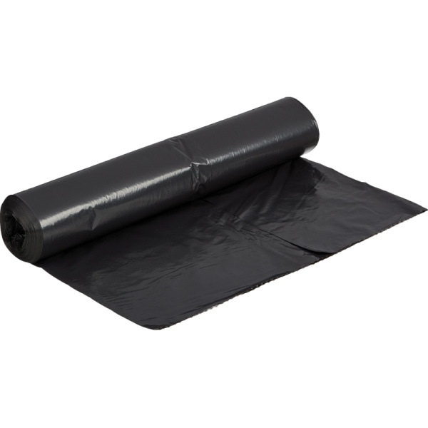 Мешки для мусора ПВД 120л 35мкм 20шт/рул черные 68х110см Комус