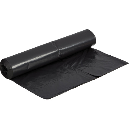 Мешки для мусора ПВД 120л 35мкм 20шт/рул черные 68х110см Комус