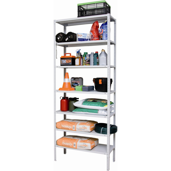 Стеллаж металлический P_МС-257/300 с 7-ю полками 1000x300x2500