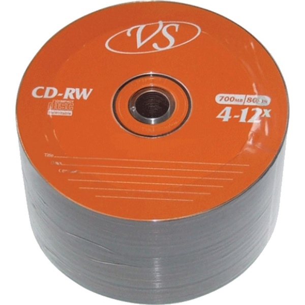 Носители информации VS CD-RW 700MB 4-12x Bulk/50
