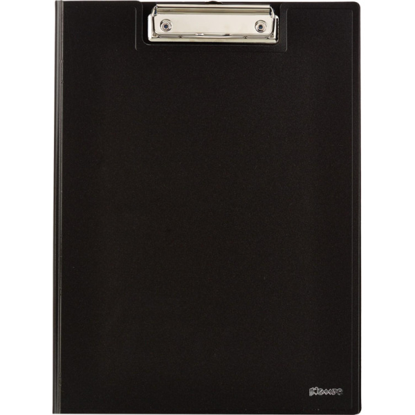 Папка-планшет Комус пластиковый с крышкой, черный