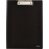 Папка-планшет Комус пластиковый с крышкой, черный