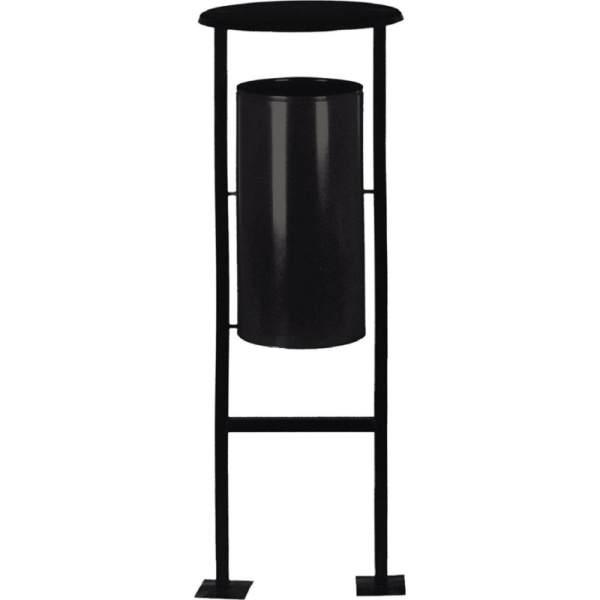 Урна д/улицы 24л металл, черная Титан УК-1