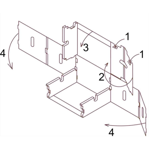 Короб архивный Комус на 6 папок 75мм, надстраив.,крышка