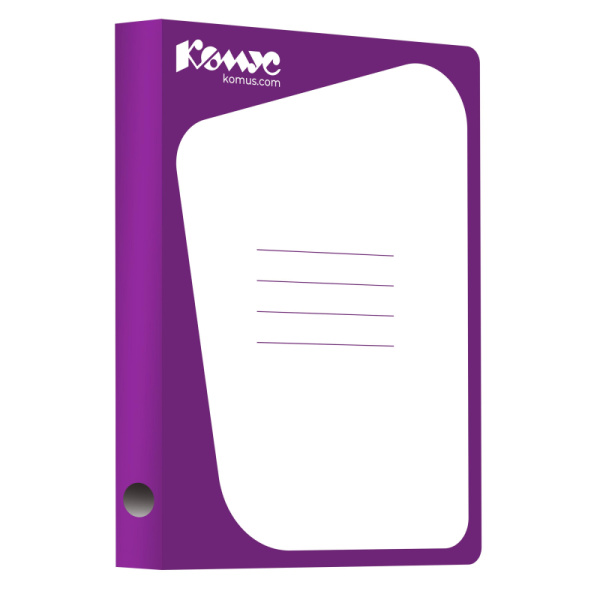 Скоросшиватель картон. Комус каширован.картон 30мм сиреневый