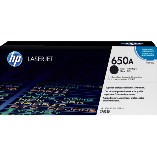 Картридж лазерный HP 650A CE270A чер. для CLJ CP5525