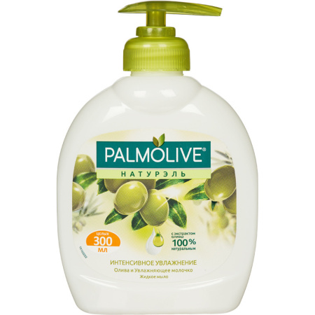 Мыло жидкое PALMOLIVE 300мл Олива+увлажняющее молочко с дозатором