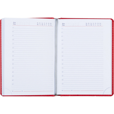 Ежедневник недатированный красный,А6,110х155мм,176л,ATTACHE Сиам