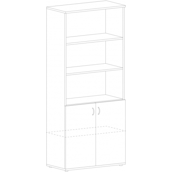 Шкаф MS_Агат   полузакрытый высокий АСС-23.0 серый