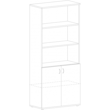 Шкаф MS_Агат   полузакрытый высокий АСС-23.0 серый