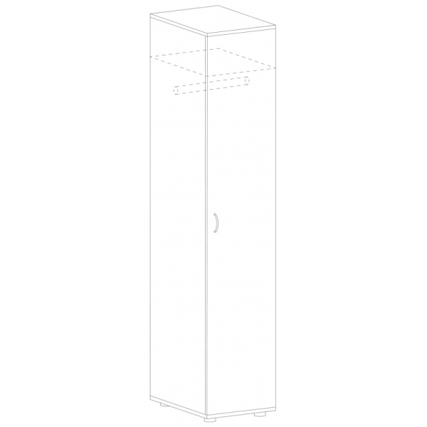 Гардероб MS_Агат узкий АСС-59 серый