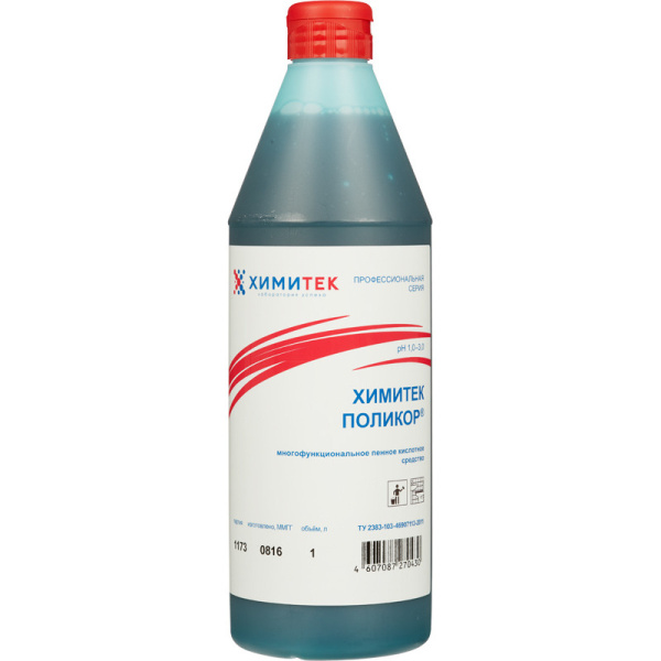 Профхим сантех кисл д/комплекс уборки и кафеля,с дез-эфф ХИМИТЕК/ПОЛИКОР,1л