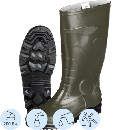 Сапоги мужские цв.оливковый мод. 173 (р.46) (300) с мет. подноском