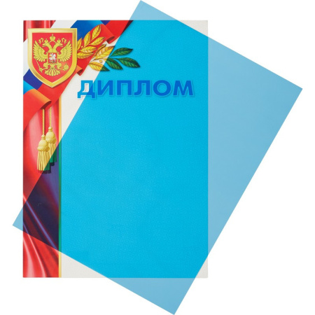 Обложки для переплета пластиковые Promega office синиеА4,200мкм, 100шт/уп.