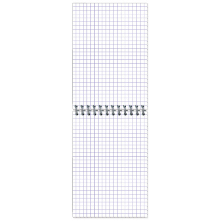 Блокнот МИКРОВЕЛЬВЕТ- А6 50л. спираль, синий, клетка 80шт