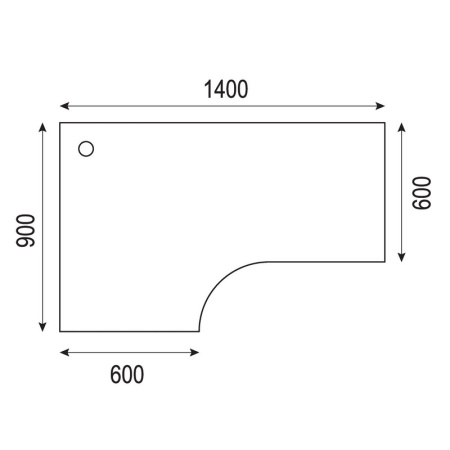 Стол эргономичный ЭКО левый 1402 (748) орех