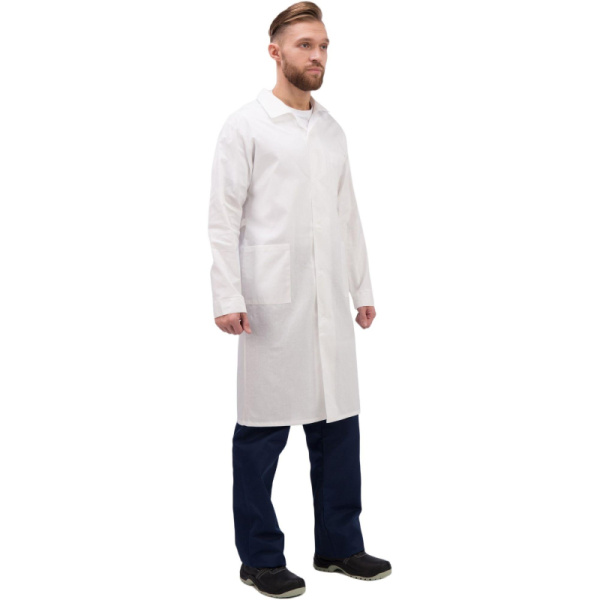 Халат мужской у02-ХЛ белый (р.52-54) 182-188
