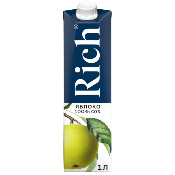 Сок Rich яблоко 1л