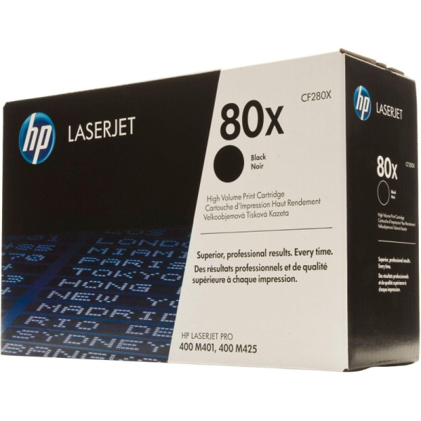 Картридж лазерный HP 80X CF280X чер. пов.емк. для LJ Pro M401/425