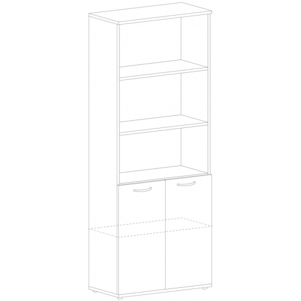 Шкаф SH_Unica   полузакрытый F6H-01 (351867) бук/серый