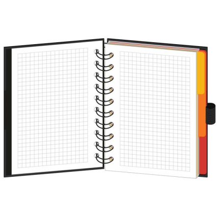 Бизнес-тетрадь Wisdom 7,А6,120л,100х140, 3 разд,рез под руч,клет,рад2,0007