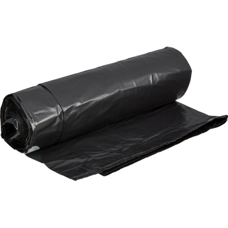 Мешки для мусора ПВД 100л 50мкм 10шт/рул черные 65x80см Комус с завязками