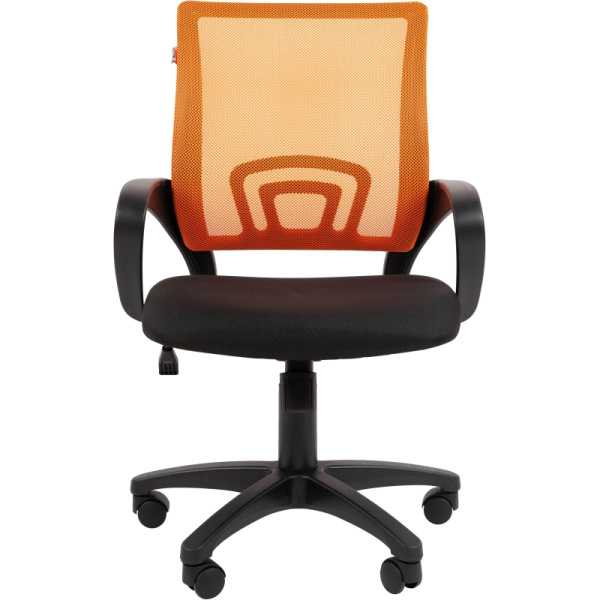 Кресло VT_EChair-304 TC Net ткань черн/сетка оранж, пластик