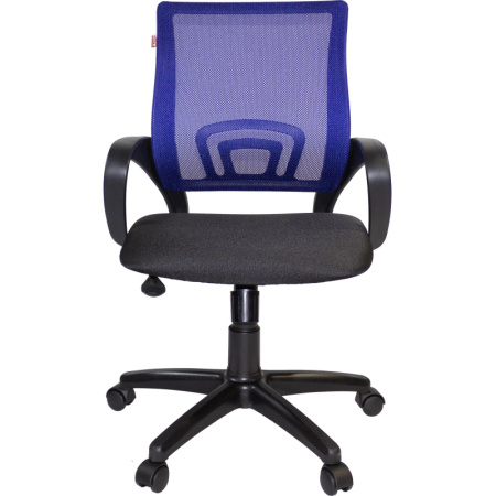 Кресло VT_EChair-304 TC Net ткань черн/сетка синяя, пластик