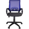 Кресло VT_EChair-304 TC Net ткань черн/сетка синяя, пластик